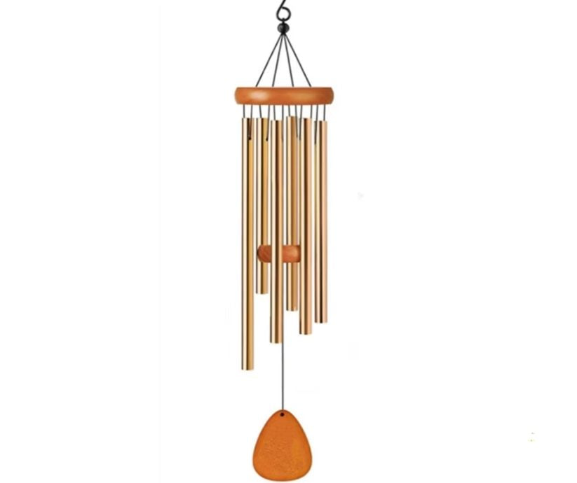 Sino dos Ventos 67 cm Alumínio Premium Cor Bronze Modelo Flow Chime
